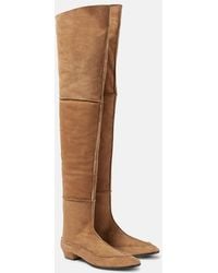 The Row - Awar Suede Over-The-Knee Boots - Lyst