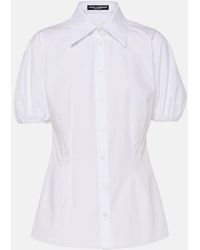 Dolce & Gabbana - Blusa De Popelin De Algodon - Lyst