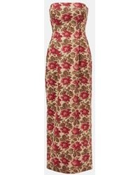 Posse - Rosalie Floral Linen Bustier Dress - Lyst