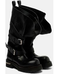 Balenciaga - Venom Leather Combat Boots - Lyst