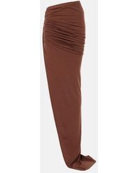 Rick Owens - Drkshdw Edfu Cotton Jersey Maxi Skirt - Lyst