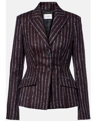 Erdem - Pinstripe Wool And Mohair Blazer - Lyst