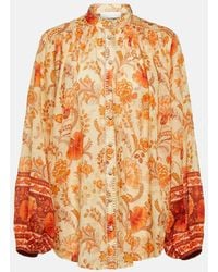 Zimmermann - Junie Floral-Print Blouse - Lyst