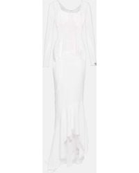 Dolce & Gabbana - X Kim Semi-sheer Silk-blend Gown - Lyst