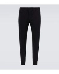 Prada - Technical Cotton-Blend Slim Pants - Lyst