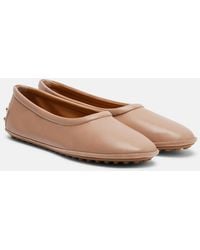 Tod's - Leather Ballet Flats - Lyst