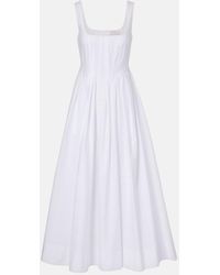 Sportmax - Giro Cotton Canvas Midi Dress - Lyst