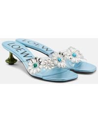 Loewe - Paula's Ibiza Toy Crystal Flowers Mules - Lyst