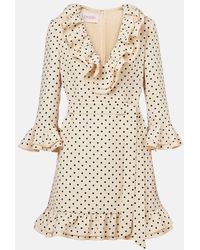 Valentino - Crepe Couture Plusdepois Ruffled Minidress - Lyst