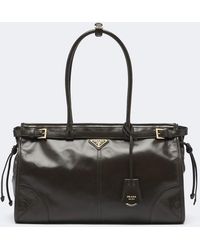 Prada - Bonnie Large Leather Shoulder Bag - Lyst