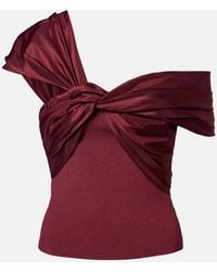 Jonathan Simkhai - Celiana Organza-Trimmed Knitted Top - Lyst