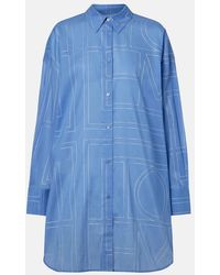 TOTEME - Embroidered Cotton-Blend Shirt - Lyst