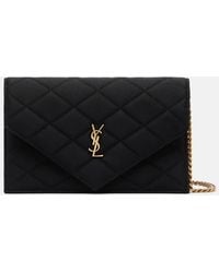 Saint Laurent - Paris Mini Quilted Satin Shoulder Bag - Lyst
