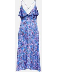 Isabel Marant - Paysa Printed Silk-blend Midi Dress - Lyst