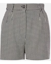 Dolce & Gabbana - High-Rise Shorts Aus Einem Wollgemisch - Lyst