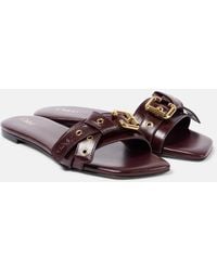 Chloé - Mae Embellished Leather Sandals - Lyst