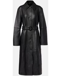 TOTEME - Belted Leather Coat - Lyst