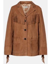 RIXO London - Fringed Suede Jacket - Lyst