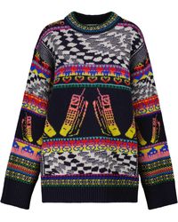 Fashion Sweaters Wool Sweaters Stella McCartney Wool Sweater black-white allover print casual look 