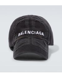 Balenciaga - Gorra de denim de algodón desgastados - Lyst