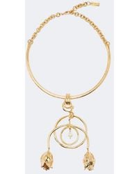 Chloé - Halskette Mit Zierperle, Vergoldet - Lyst