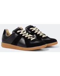 Maison Margiela - Replica Leather And Suede Sneakers - Lyst