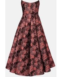 Markarian - Rousseau Floral Brocade Midi Dress - Lyst