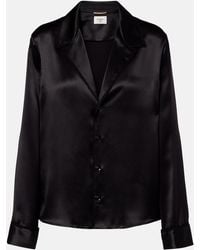 Saint Laurent - Silk Satin Shirt - Lyst