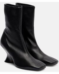 Dries Van Noten - 75 Leather Ankle Boots - Lyst
