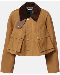 JW Anderson - Corduroy-Trimmed Cropped Cotton Jacket - Lyst