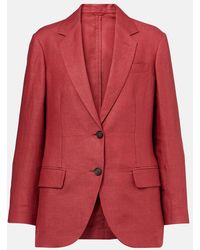 Brunello Cucinelli - Hemp And Linen Gabardine Blazer - Lyst