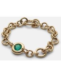 Spinelli Kilcollin - Gravity Estrella 18Kt Chain Ring With Emerald - Lyst