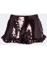 Simone Rocha - Ruffled Sequined Shorts - Lyst