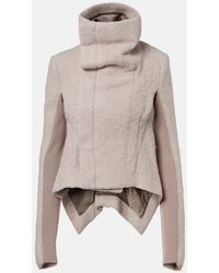 Rick Owens - Asymmetric Alpaca And Wool-Blend Jacket - Lyst