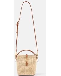 Saint Laurent - Le 37 Mini Raffia Bucket Bag - Lyst