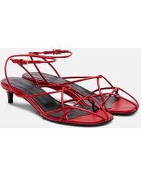 KHAITE - Loulou 35 Leather Slingback Sandals - Lyst