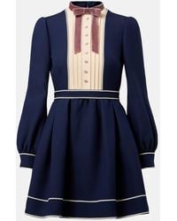 Valentino - Crepe Couture Bow-Detail Minidress - Lyst