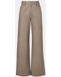 Lemaire - Cotton Twill Wide-Leg Pants - Lyst