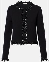 Tory Burch - Kendra Cardigan Aus Einer Woll-Kaschmirmischung Mit Verzierungen - Lyst