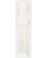 AYA MUSE - Saros Draped Cotton-Blend Maxi Dress - Lyst
