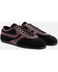 Dries Van Noten - Suede And Leather Sneakers - Lyst