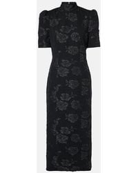 ROTATE BIRGER CHRISTENSEN - Midikleid Aus Jacquard - Lyst