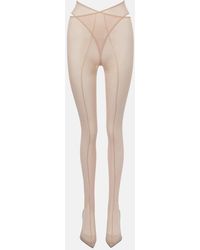 The Attico - Overknee-Stiefel Cheopissima Aus Mesh - Lyst