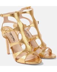 Tom Ford - Laminated Leather Sandals With Croco Print - Lyst