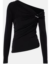 Veronica Beard - Lozea Asymmetric Ruched Jersey Top - Lyst