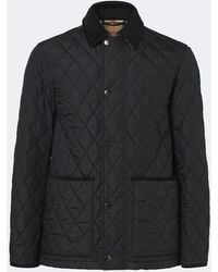 Burberry - Haddington Quilted Corduroy-Trimmed Jacket - Lyst