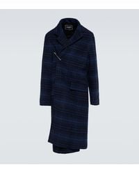 Balenciaga - Abrigo de lana a cuadros - Lyst