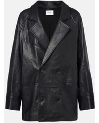 FRAME - Oversized Leather Jacket - Lyst