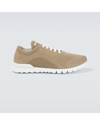 Kiton - Logo Knitted Sneakers - Lyst