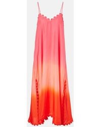 Juliet Dunn - Scalloped Silk Slip Dress - Lyst
